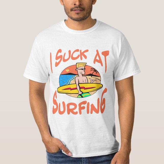Camiseta Me Suck En El Surfing (Anverso)