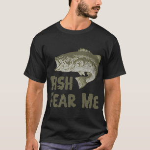 Camiseta Me temen los peces: divertido diseño de pesca de l