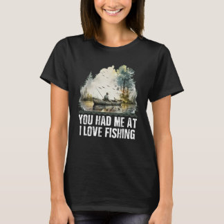 Camiseta Me tenías a mí me encanta pescar parejas Fisher Lo