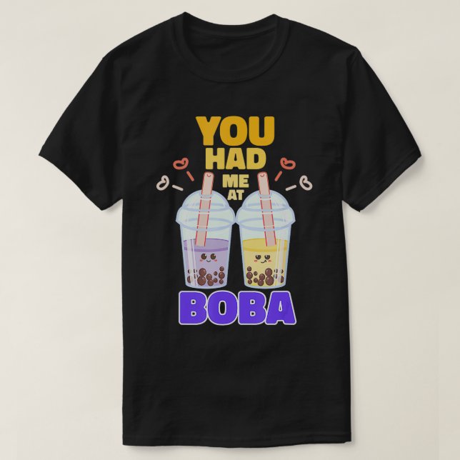 Camiseta Me Tenías En Boba Cute Bubble Tea (Diseño del anverso)