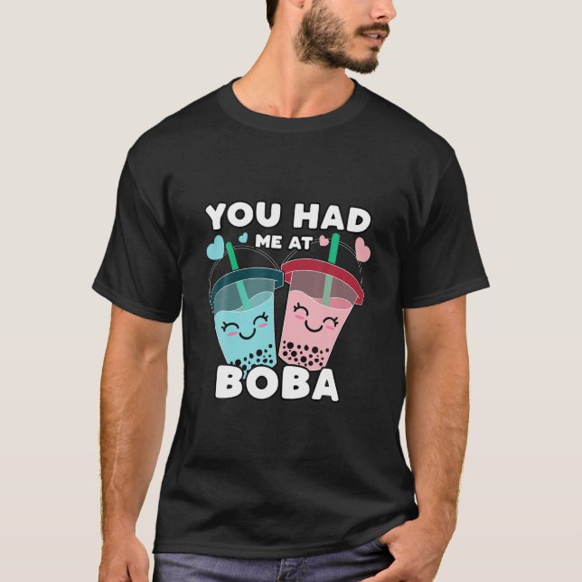 Camiseta Me Tenías En Boba Millk Tea Cute Kawaii Asian. (Anverso)