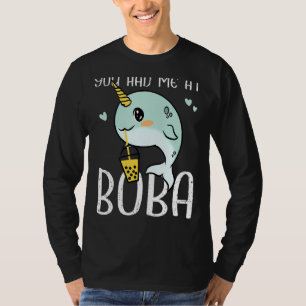 Camiseta Me Tenías En Boba Narwhal Cute Kids Bubble Tea