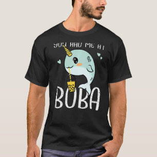 Camiseta Me Tenías En Boba Narwhal Cute Kids Bubble Tea