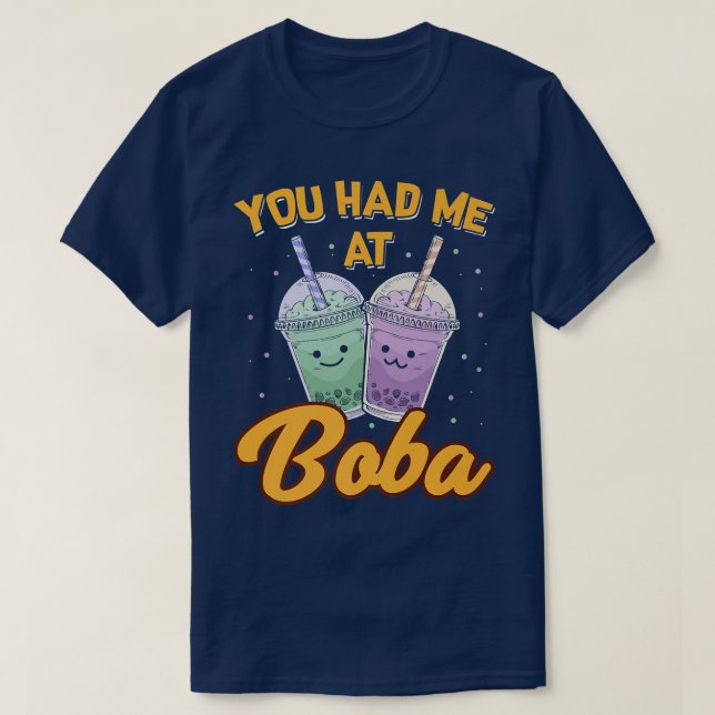 Camiseta Me Tenías En Boba Tea Lover Bebiendo Tea Cup De T (Diseño del anverso)