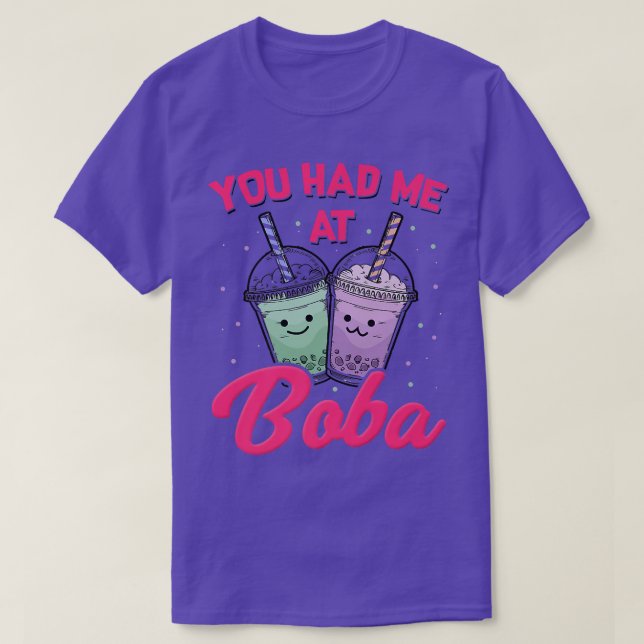 Camiseta Me Tenías En Boba Tea Lover Bebiendo Tea Cup De T (Diseño del anverso)