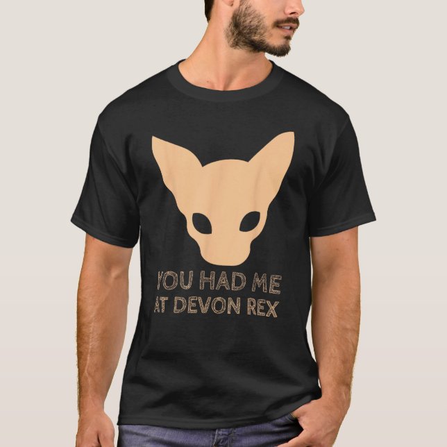 Camiseta Me Tenías En Devon Rex Cat (Anverso)