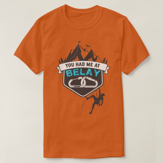 Camiseta Me tenías en el belay (Diseño del anverso)