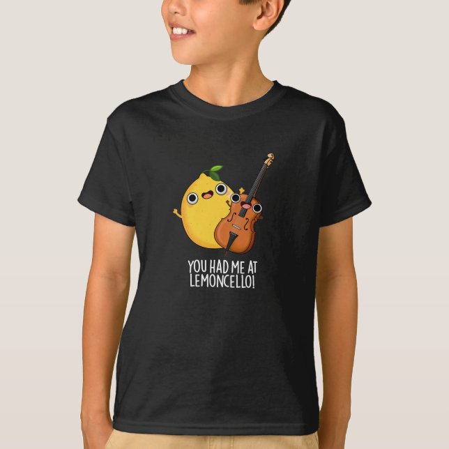 Camiseta Me Tenías En Lemon-cello Funny Bebe Pun Dark BG (Anverso)