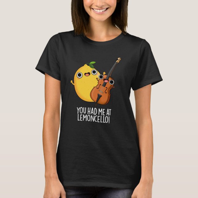 Camiseta Me Tenías En Lemon-cello Funny Bebe Pun Dark BG (Anverso)