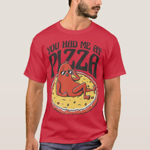 Camiseta Me Tenías En Pizza Pepperoni Personalizado Comida 