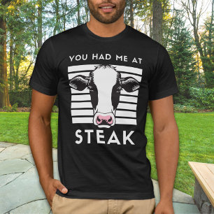 Camiseta Me Tenías En Steak Funny Cow Unisex