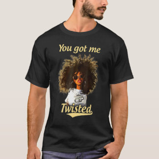 Camiseta Me Tienes Twisted Tee Natural Hair Locks Afro Bla