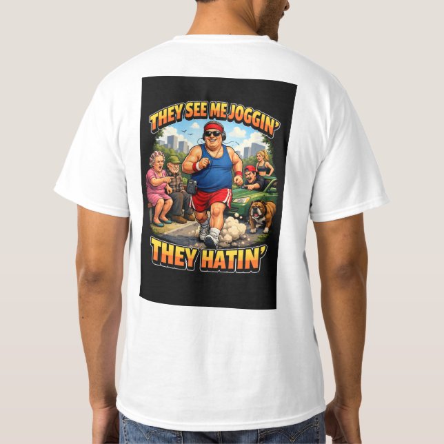 Camiseta Me ven haciendo jogging (Reverso)