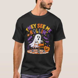 Camiseta Me Ven Rollando Ghost Halloween Walker Physica