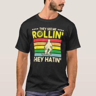 Camiseta Me Ven Rollin Skateboard Longboard Skater