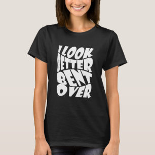 Camiseta me veo mejor inclinado sobre la ropa de citación d