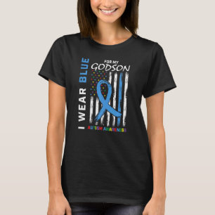 Camiseta Me Visto de Azul Por Mi Ahijado Conciencia del Aut