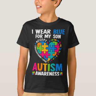 Camiseta Me Visto de Azul Por Mi Hijo Conciencia Del Autism