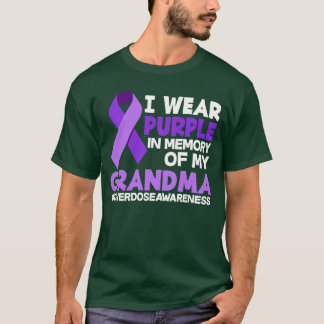 Camiseta Me Visto De Morado En Memoria De Mi Abuela Sobredo