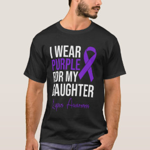 Camiseta Me Visto de Morado Por Mi Hija Guerrera de Lupus L