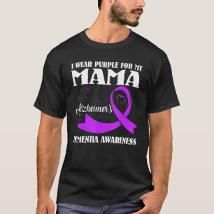 Camiseta Me Visto de Morado Por Mi Mamá Con Alzheimer Demen