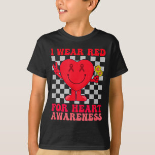 Camiseta Me Visto de Rojo Para la Conciencia del Día Mundia