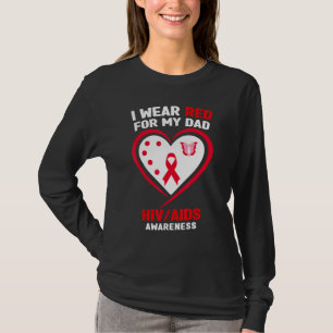 Camiseta Me Visto de Rojo por Conciencia sobre VIH SIDA de