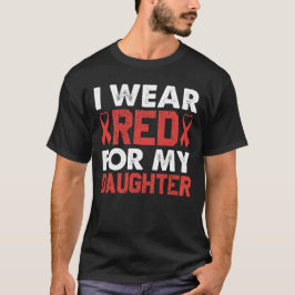 Camiseta Me Visto de Rojo Por la Conciencia de la Enfermeda