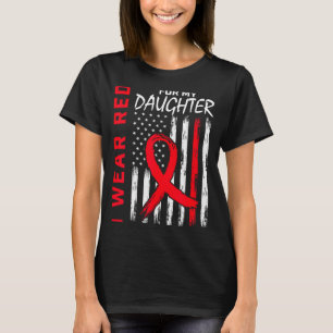Camiseta Me Visto de Rojo Por la Conciencia de la Enfermeda