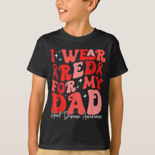 Camiseta Me Visto de Rojo Por Mi Papá Retro Chd Conciencia