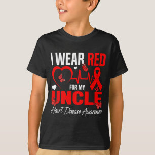 Camiseta Me Visto de Rojo Por Mi Tío Conciencia de la Enfer