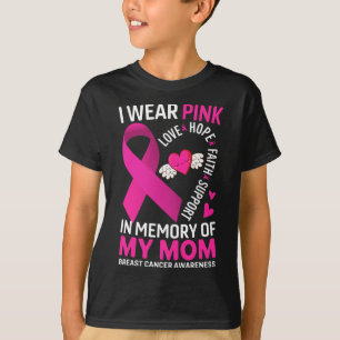 Camiseta Me Visto de Rosa En Memoria De Mi Mamá Conciencia 