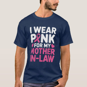 Camiseta Me Visto de Rosa por el Cáncer de Mama de Mi Suegr