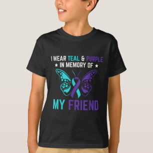 Camiseta Me Visto De Turquesa Púrpura En Memoria Del Suicid