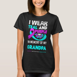 Camiseta Me Visto De Turquesa Y Púrpura Por La Prevención D