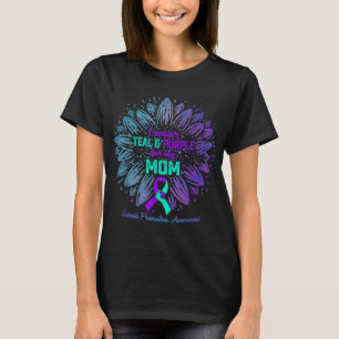 Camiseta Me Visto de Turquesa y Púrpura Por Mi Mamá Prevenc