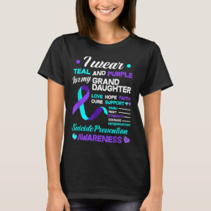 Camiseta Me Visto de Turquesa y Púrpura Por Prevención de S