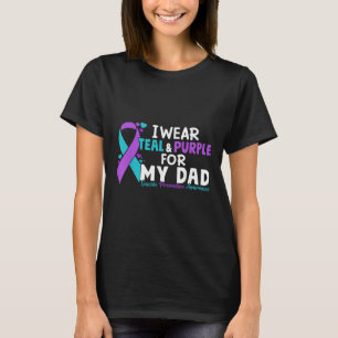 Camiseta Me Visto de Turquesa y Púrpura Por Prevención de S