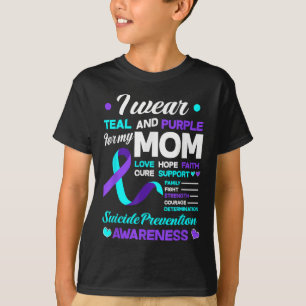 Camiseta Me Visto de Turquesa y Púrpura Por Prevención del
