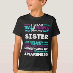 Camiseta Me Visto De Verde Acuático Y Púrpura Por Concienci