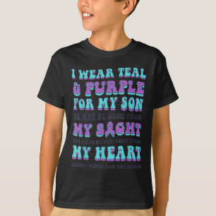 Camiseta Me Visto de Verde Azul y Púrpura Por Prevención de