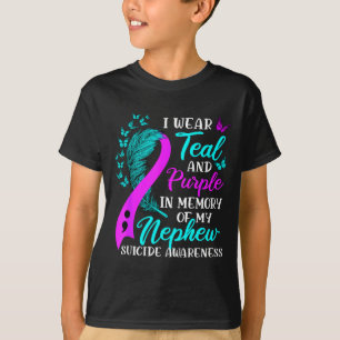 Camiseta Me visto de verde azulado púrpura en memoria del s