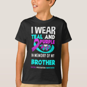 Camiseta Me Visto De Verde Azulado Y Púrpura Por La Prevenc