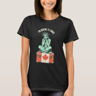 Camiseta Me Voy A Canadá, Triste Estatua Americana De La Li
