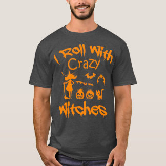 Camiseta Me voy con brujas locas felices brujas de Hallowee