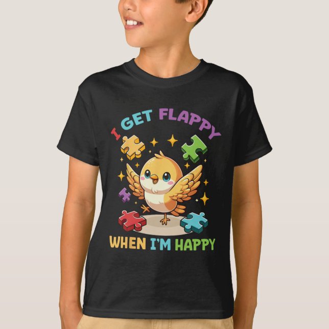 Camiseta Me vuelvo feliz cuando me siento feliz por el auti (Anverso)