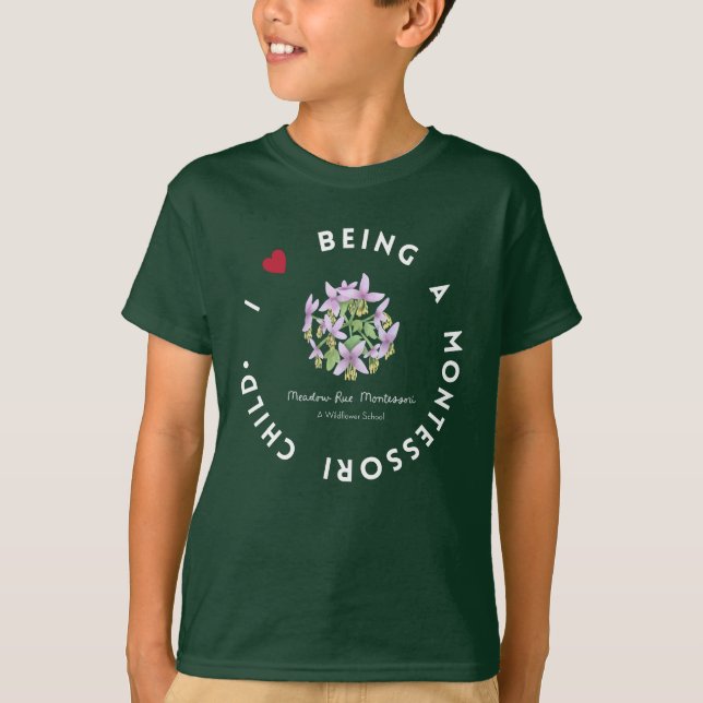 Camiseta Meadow Rue Montessori Niño  (Anverso)