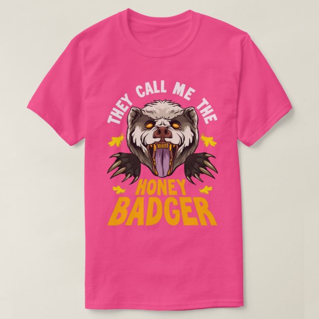 Camiseta Mean Angry Snarling Honey Badger (Diseño del anverso)