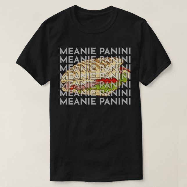 Camiseta Meanie Panini inspiró sandwich relacionado con Pan (Diseño del anverso)