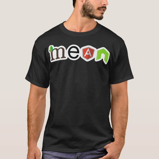 Camiseta Meanstack Premium mongoDB expressJS angularJS and  (Anverso)
